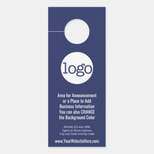 Business Logo with Announcement and Contact Info Door Hanger