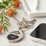 Business Logo With Black Background on Heart Metal Keychain<br><div class="desc">Heart shape, metal and silver coloured keychain that you can customize to put your business logo with black background. You can include it in your promotional products, giveaway items or gifts to your customers or clients as one of your marketing strategies in promoting your brand or in advertising your business....</div>