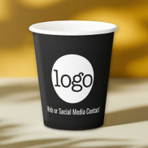 Business Logo with Contact Info - minimal black