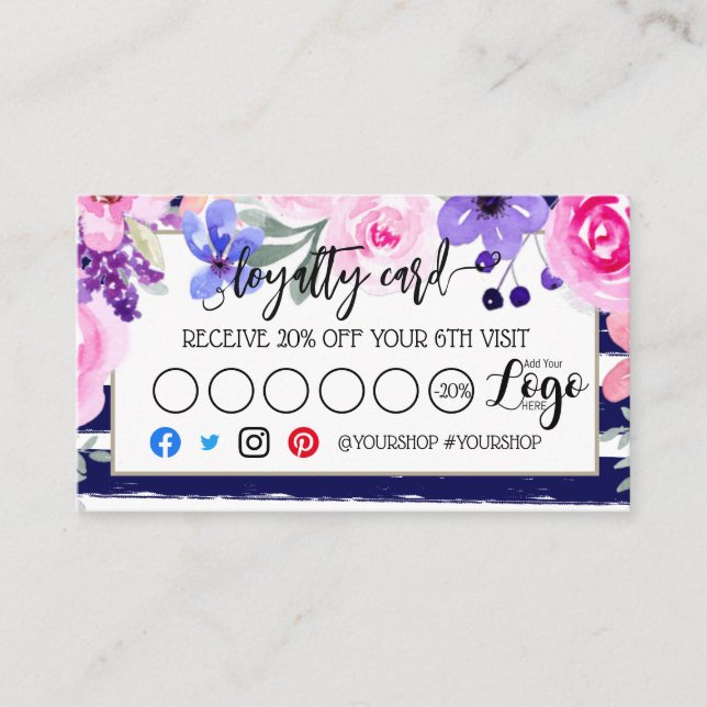 Business loyalty card marketing discount beauty