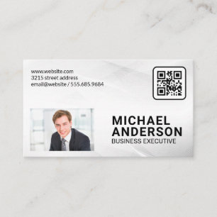 Business Man in Suit   QR Code   Corporate Business Card
