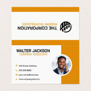 Business Man on Phone   Corporate Business Card
