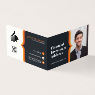 Business Man Smiling   Company   QR Code  Business Card