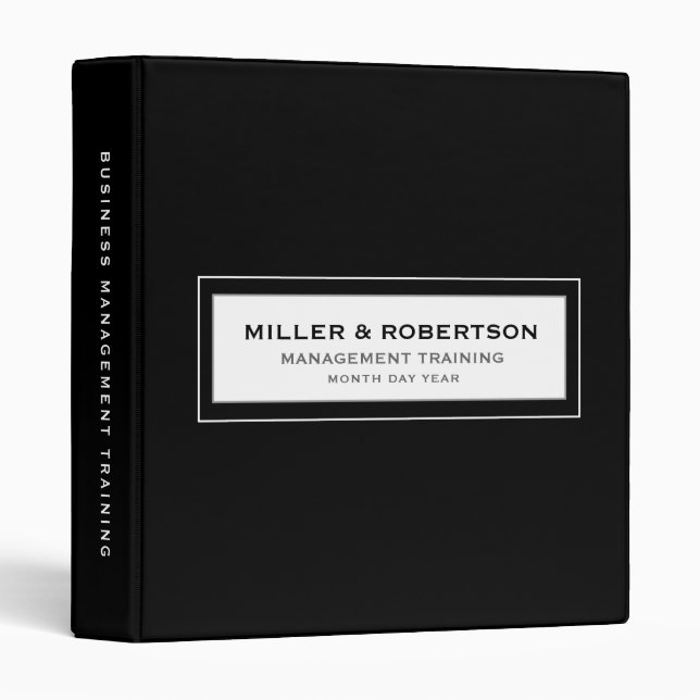 Business Management Training Binder (Front/Spine)