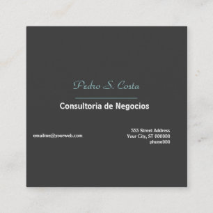 Business Manager Square Business Card
