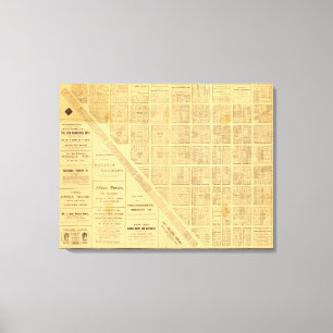 Business Map of San Francisco Canvas Print