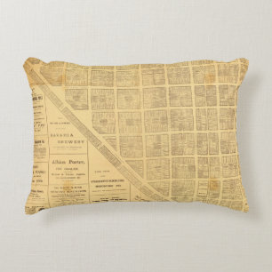 Business Map of San Francisco Decorative Pillow
