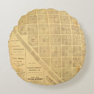 Business Map of San Francisco Round Pillow