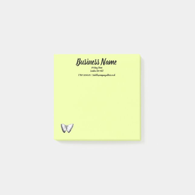 Business Marketing items personalized Green Post-it Notes (Front)