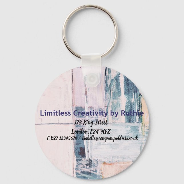 Business Marketing Personalised Logo Keychain (Front)