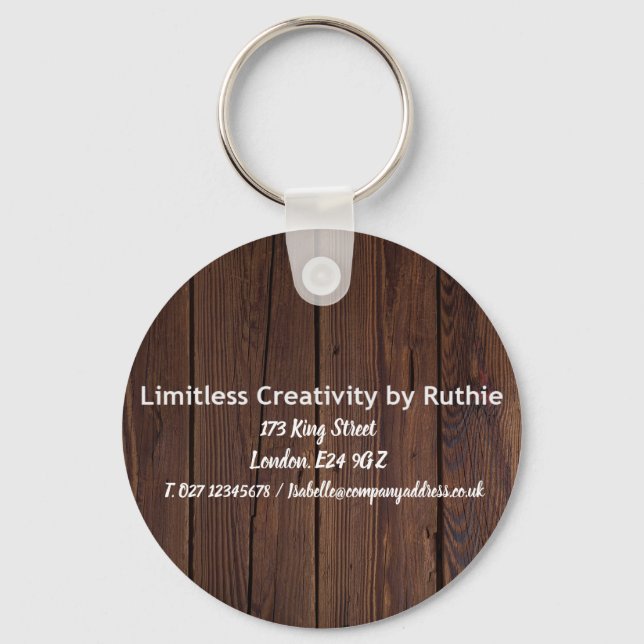 Business Marketing Personalised Logo Keychain (Front)