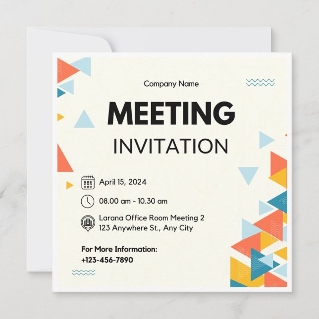 Business Meeting  Invitation (Front)