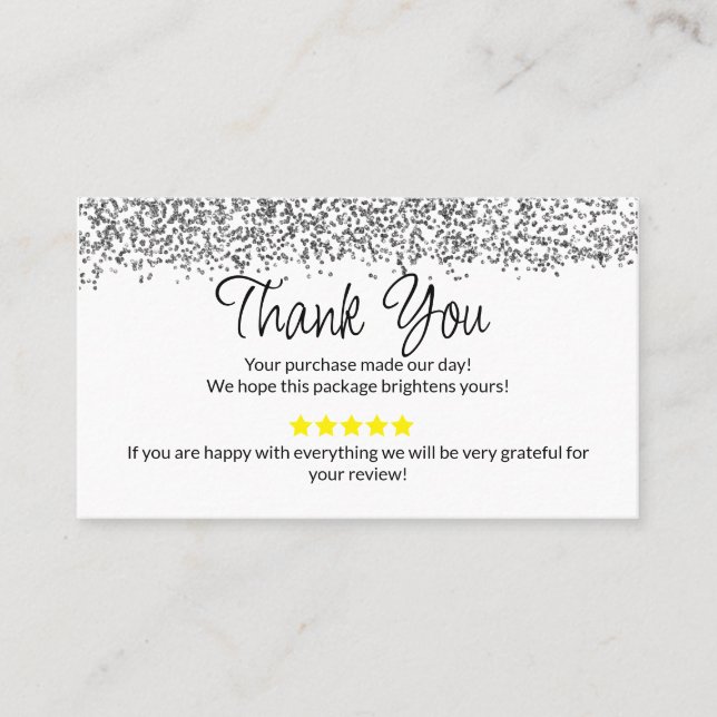 business merci carte de visite fait maison (Devant)