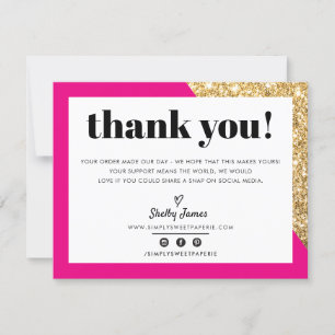 BUSINESS MERCI chic glam or rose vif LOGO