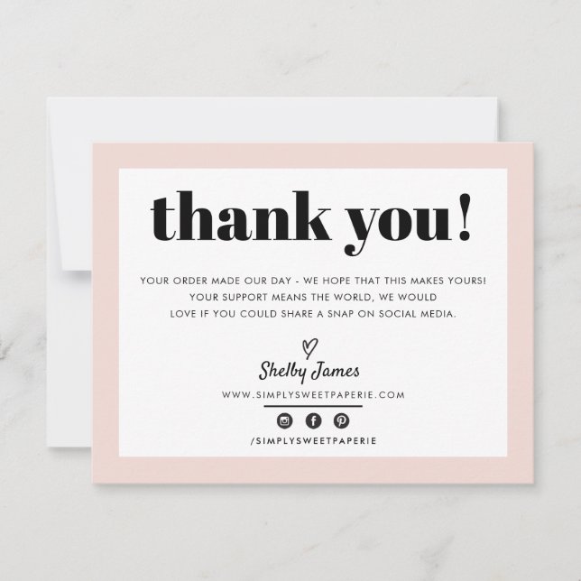 BUSINESS MERCI chic moderne rose roux LOGO (Devant)