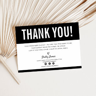 BUSINESS MERCI chic moderne sobre noir LOGO