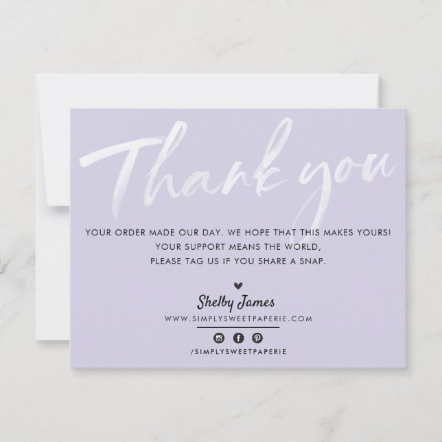 BUSINESS MERCI chic rose violet blanc moderne (Devant)