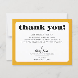 BUSINESS MERCI logo chic moderne moutarde jaune