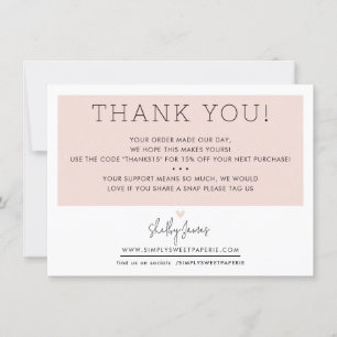 BUSINESS MERCI mignon simple moderne rougir noir