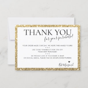 BUSINESS MERCI moderne chic faux or parties scinti