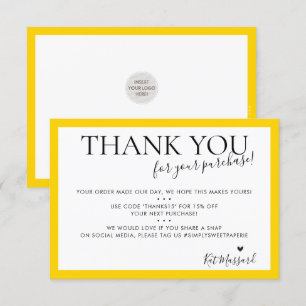 BUSINESS MERCI moderne chic jaune clair