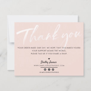 BUSINESS MERCI moderne rose pâle rose rose
