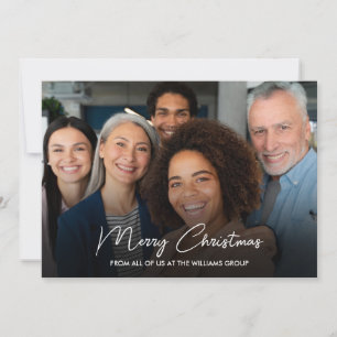 Business Merry Christmas Red Team Photo Holiday Card