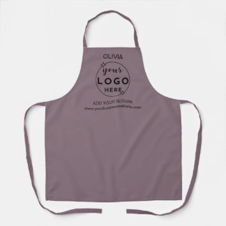 Business Minimal Custom Logo  Dusty Purple Apron