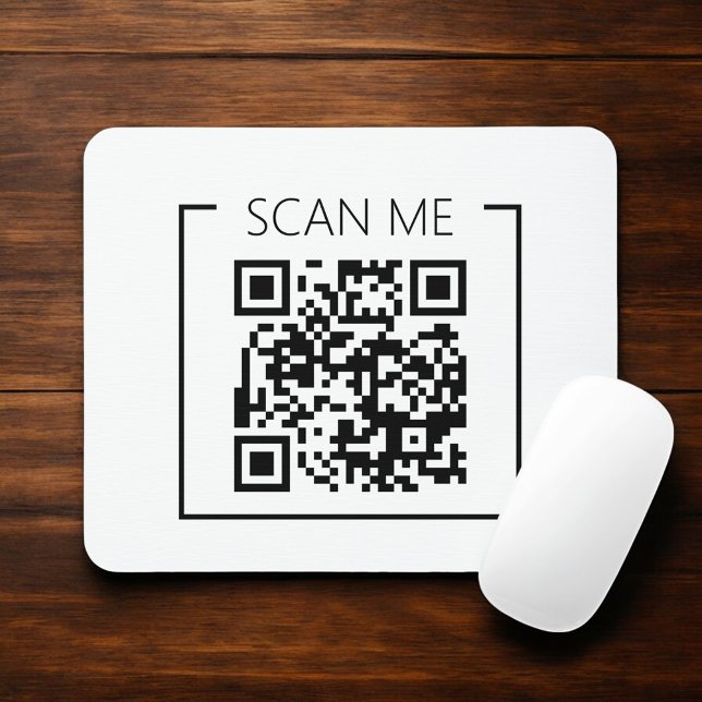 Business Minimalist QR Code Scan Me  Mouse Pad (Creator Uploaded)