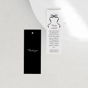 Business Minimalist Thank You Clothing Hang Tag