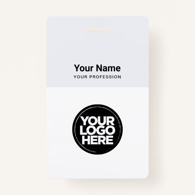 Business Modern Custom Employee Staff ID Logo Badge (Front)