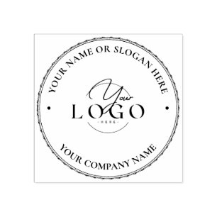BUSINESS MODERN Personalized Logo Address Company Rubber Stamp