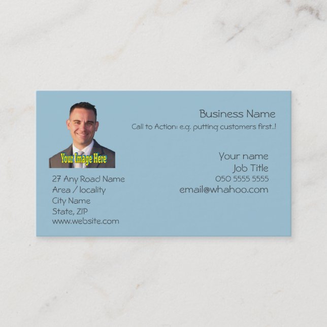 Business Monogram Generic Portrait New Value Fab Card (Front)