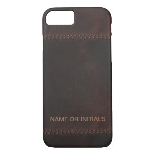 Business Monogram Leather Look Case-Mate iPhone Case
