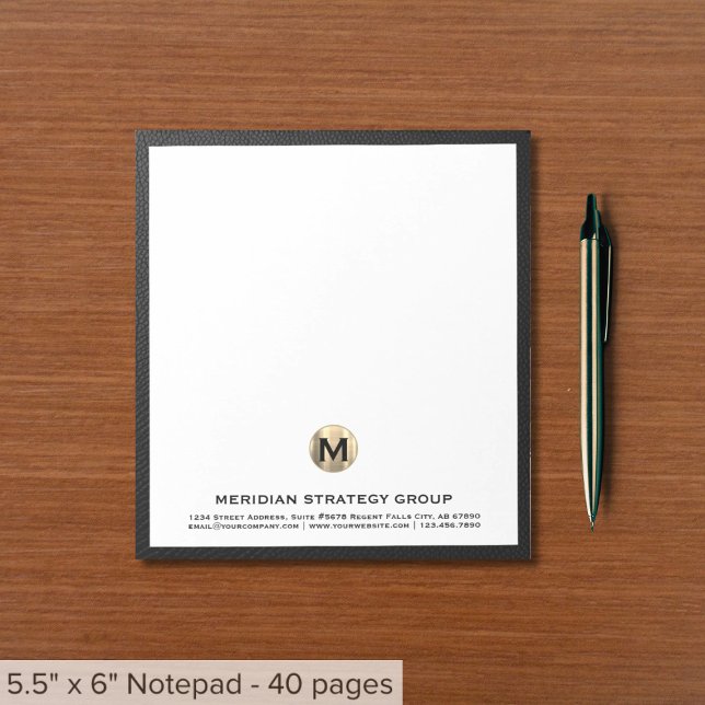 Business Monogram Notepad (Creator Uploaded)