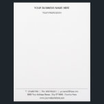 Business Name Address Contact Info Letterhead<br><div class="desc">Your Business Office Letterhead with Name Profession Address Contact information - Personalize with Customization Tool ! Choose olors / font / size</div>
