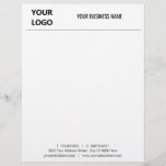 Business Name Address Letterhead with Logo<br><div class="desc">Custom Colours and Font - Your Business Letterhead with Logo - Add Your Logo - Image / Business Name - Company / Address - Contact 
 Information / more - Resize and move or remove and add elements / image with Customization tool. Choose colours / font / size !</div>