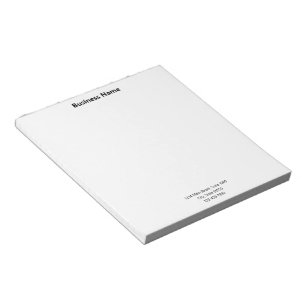 Business Name Address Phone Number Notepad