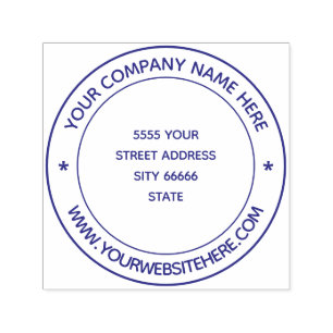 Business Name Address Text Info Stamp