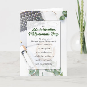 Business Name Administrative Professionals Day Holiday Card