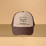 Business Name and Logo Brown and Tan Trucker Hat<br><div class="desc">Trucker hat that you can customize to put your business name. You can give it as giveaway item or gift to your customers. You can also include it in your marketing materials to advertise your business or in your promotional products to promote your brand name. Trucker hat with your business...</div>