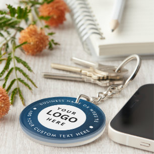 Business name and Logo Keychain