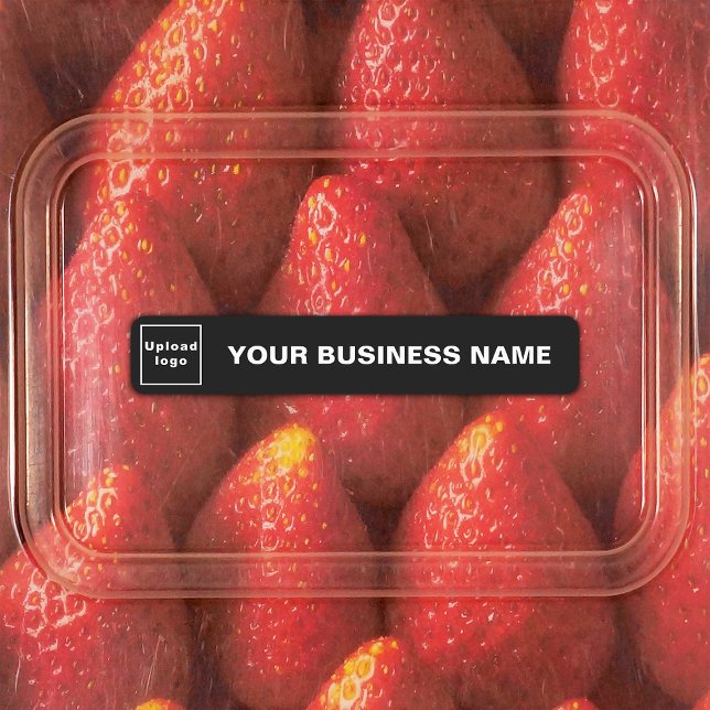 Business Name and Logo on Black Slim Adhesive (Creator Uploaded)