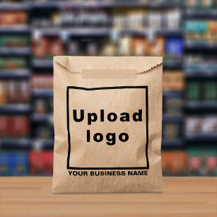 Business Name and Logo on Brown Paper Bag