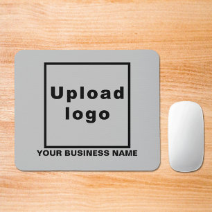 Business Name and Logo on Grey Mouse Pad