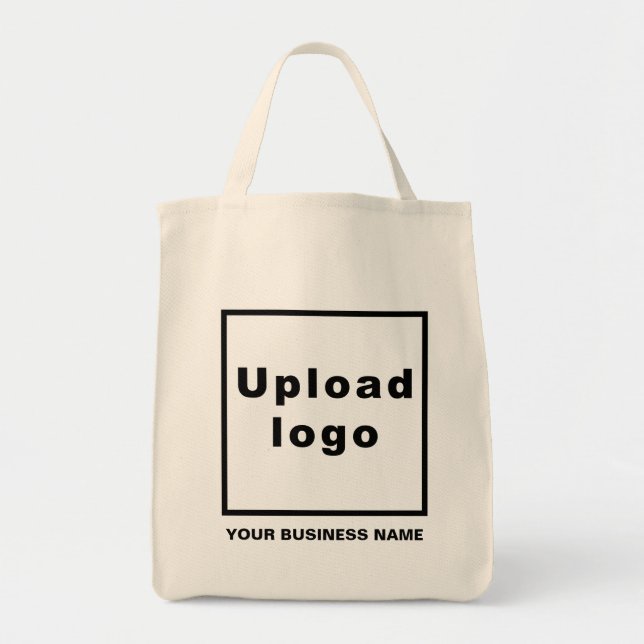 Business Name and Logo on Grocery Tote Bag (Front)