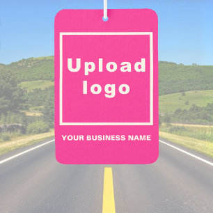 Business Name and Logo on Pink Air Freshener