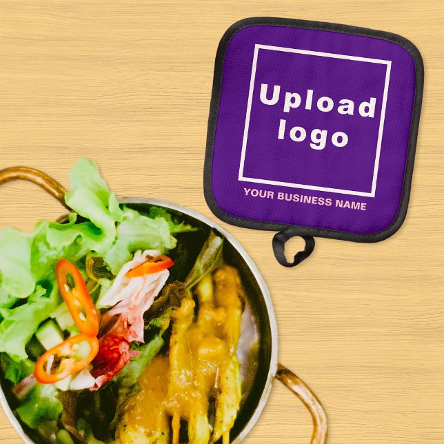 Business Name and Logo on Purple Pot holder (Business name and logo on purple pot holder)