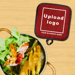 Business Name and Logo on Red Pot holder