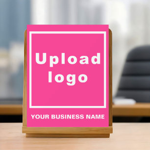 Business Name and Logo   Pink Acrylic Sign